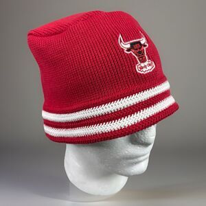 Chicago Bulls Mitchell Ness Hat Red NBA Knucket Knit Bucket Cap NWT Windy City